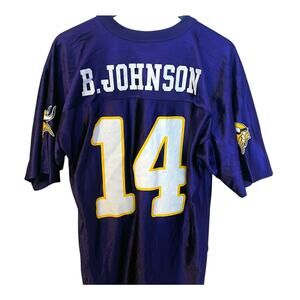 NFL Minnesota Vikings Brad Johnson #14 Jersey Medium Purple